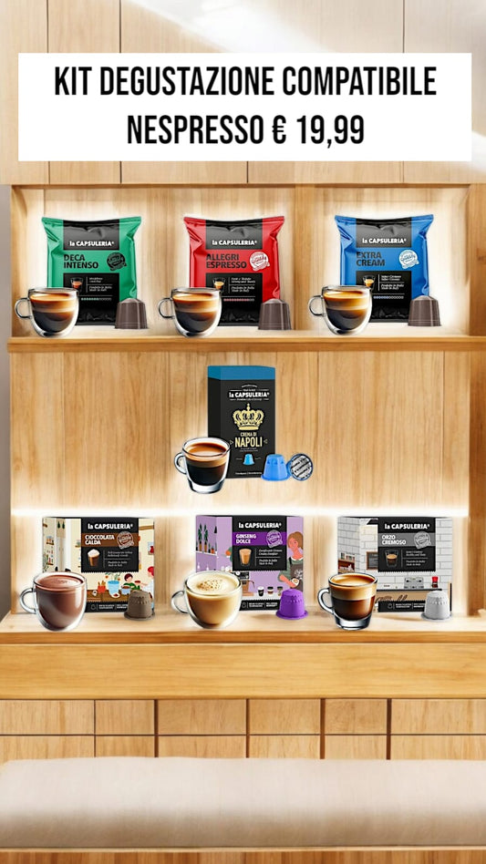 KIT DEGUSTAZIONE COMPATIBILE CON SISTEMA "NESPRESSO"