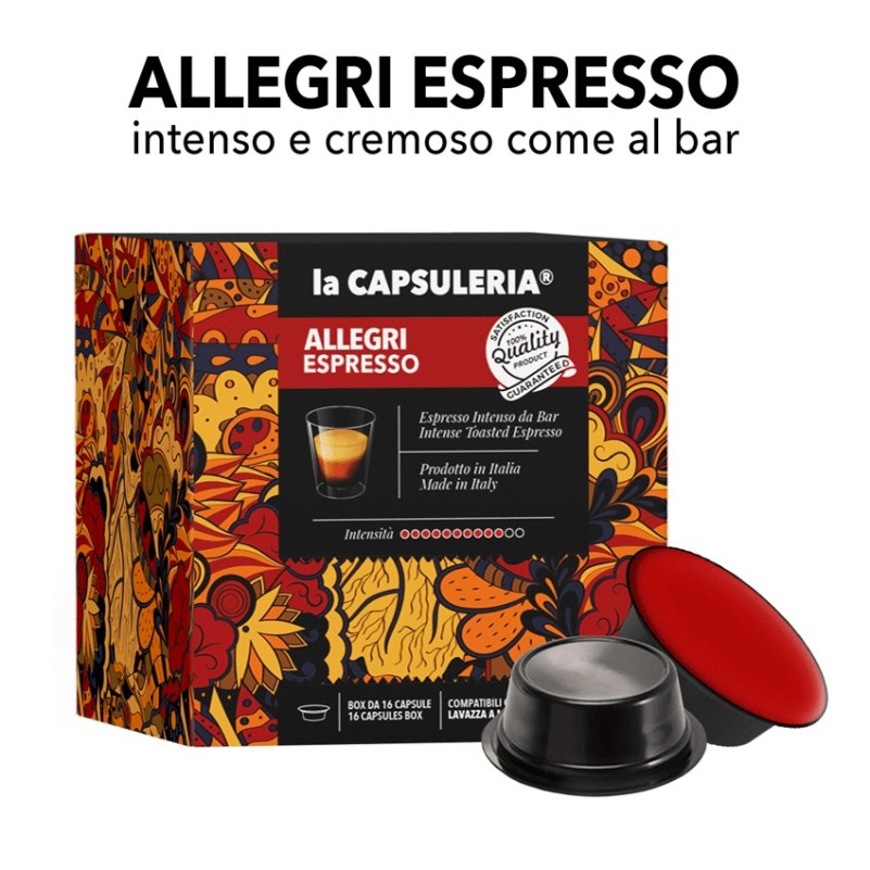 Caffè Allegri Espresso - Capsule compatibili con Lavazza A Modo Mio®