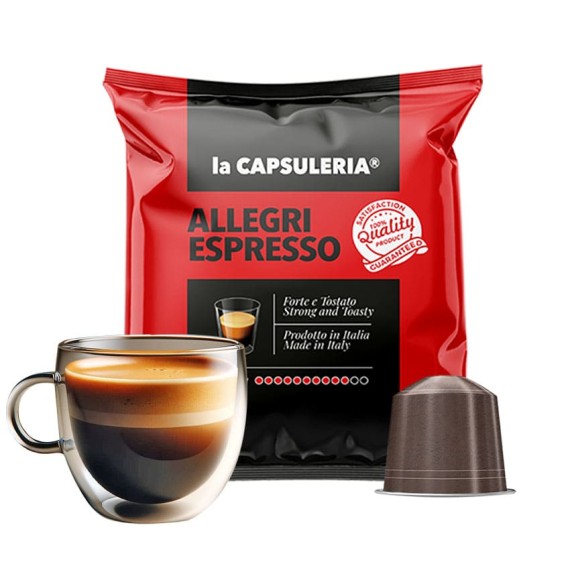 Caffè Allegri Espresso - Capsules Compatible with Nespresso®* 100 Pcs