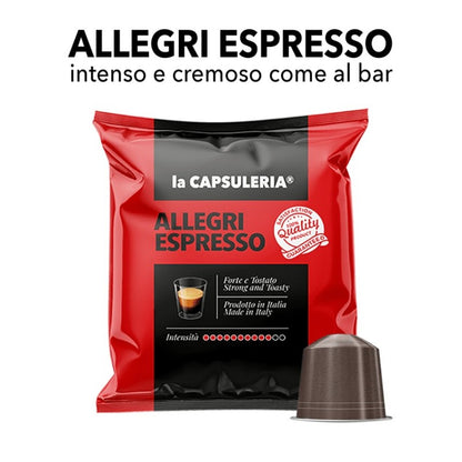 Caffè Allegri Espresso - Capsules Compatible with Nespresso®* 100 Pcs