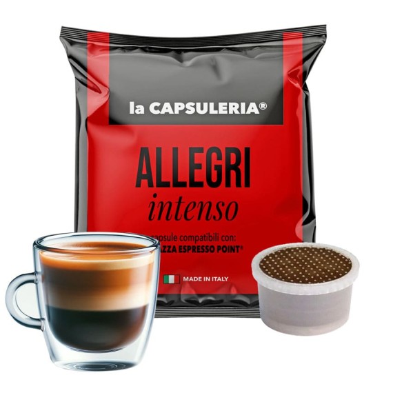 Caffè Allegri Intenso - Capsule compatibili con Lavazza Espresso Point 100Pz